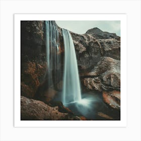 Waterfall In Iceland 2 Art Print