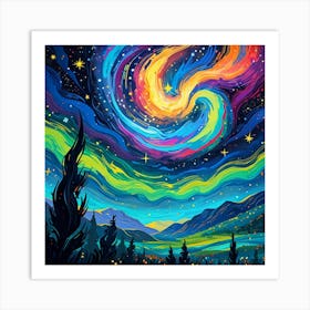 Starry Night Sky 15 Art Print