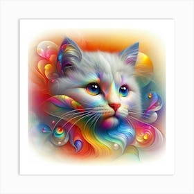 Creative Feline Cat Artwork 75 Art Print