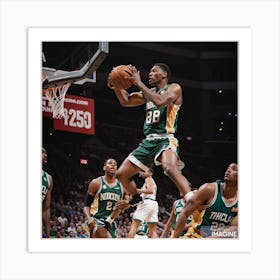 Shawn Kemp AI Art Print