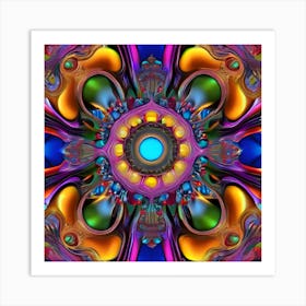 Psychedelic Flower 4 Art Print