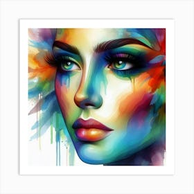 Colorful Woman Art Print