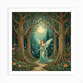 Fairy In The Forest 4 Art Print