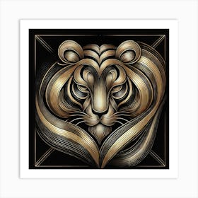 Gold Tiger Canvas Print Art Print