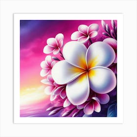 Frangipani Flower 6 Art Print