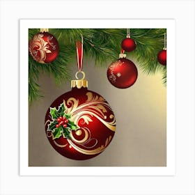 Christmas Ornaments 103 Art Print