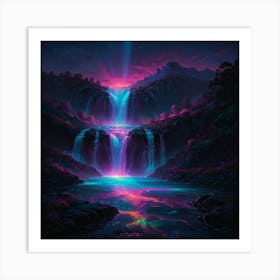 Rainbow Waterfall 4 Art Print