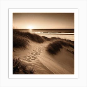 Sand Dunes At Sunset 2 Art Print