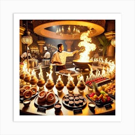 Sovereign Flame Flame Throwing Dessert Station Art Print