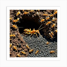 Ants Insects Colony Worker Queen Soldier Antennae Mandibles Exoskeleton Legs Thorax Abdom (8) Art Print