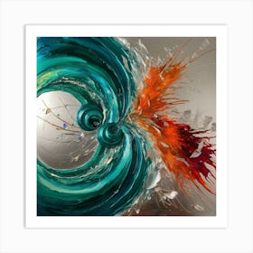 Default An Abstract Art Piece Echoes In The Abyss Using A Mixe 2 Art Print