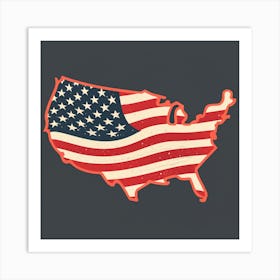 Map Of The United States Art Print