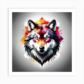 Wolf Head 9 Art Print
