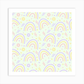 Rainbows And Flowers Art Print