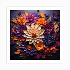 Paper Flowers 14 Art Print