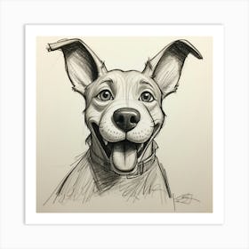 Portrait Of A Dog 3 Art Print