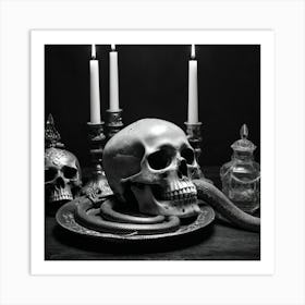 Satanic Skull Art Print