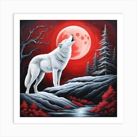 Howling Wolf 4 Art Print