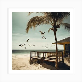 Birds On The Beach Art Print