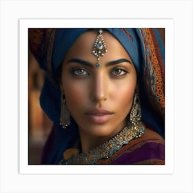 Portrait Of An moroccan Woman Art Print