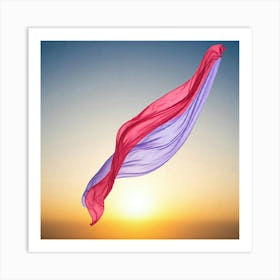 Fluttering scarf Art Print