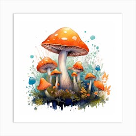 Mushroom Painting 6 Art Print