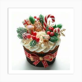 Christmas Cupcake 3 Art Print