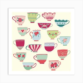 Teacups Art Print