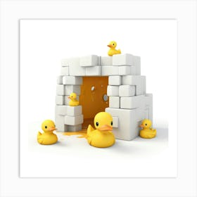 Ducks In A House Art Print