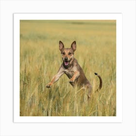 dog happy Art Print