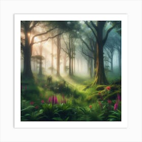 Foggy Forest 8 Art Print