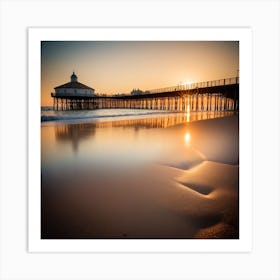 Sunrise At The Pier Art Print