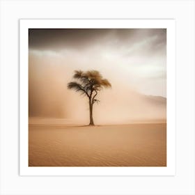 Sandstorm In The Desert Art Print