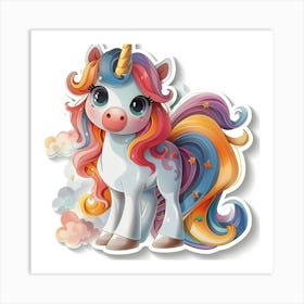 Unicorn Sticker 169 Art Print