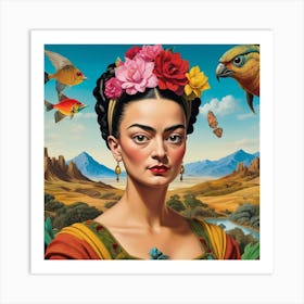 Frida Kahlo Painting 3 Art Print