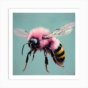 Pink Bee Art Print