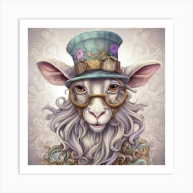 Steampunk Sheep Art Print