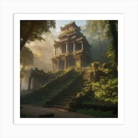 Temple In The Jungle Art Print