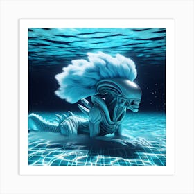 Alien Under Water Art Print