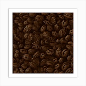 Coffee Beans Background Art Print