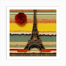 Paris Eiffel Tower 3D Art Print