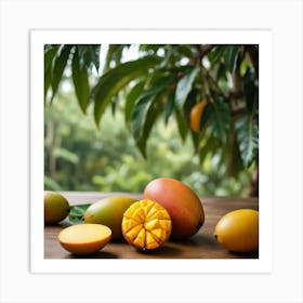 Mango Photo Taken By Sony A7 Iv Background Nicely Blurred Highlight The Main Subject Art Print