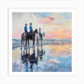 Sunset On The Beach Art Print