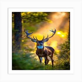 Deer In The Forest 2 Art Print