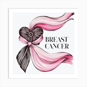 Women Breast Cancer Awareness background in Pink Ribbon international symbol for month October clipart and poster clipart and wall art 37 Art Print