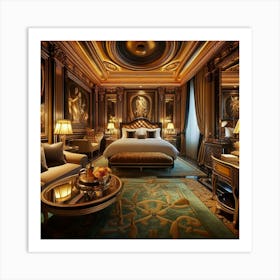 Luxury Hotel Bedroom Art Print