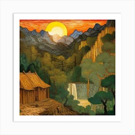 Chinese Village Art Print