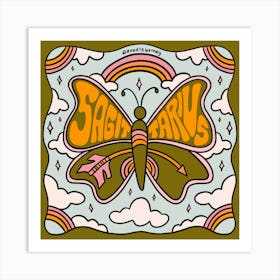 Sagittarius Butterfly Art Print
