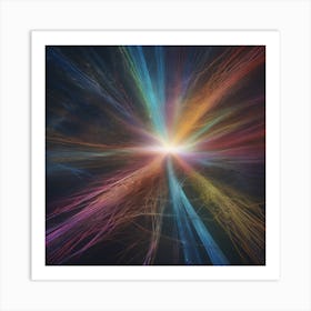 Abstract Space Burst Art Print