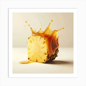 Pineapple Juice Splash Art Print